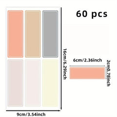 Waterproof Label Sticker Pack - 160/60/40 Pieces - Assorted Shapes & Sizes