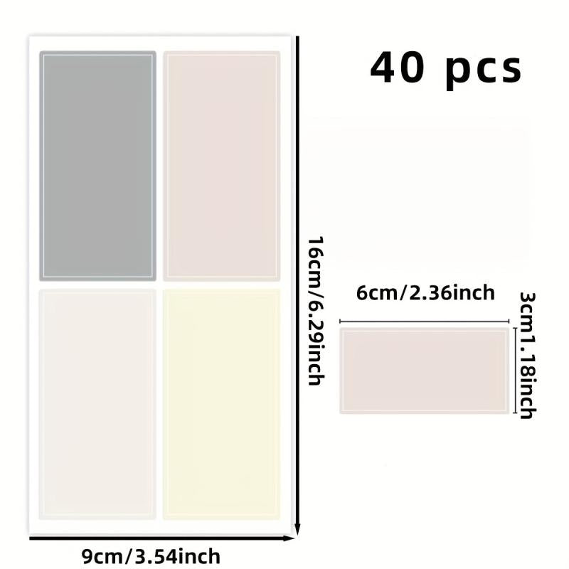 Waterproof Label Sticker Pack - 160/60/40 Pieces - Assorted Shapes & Sizes