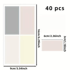 Waterproof Label Sticker Pack - 160/60/40 Pieces - Assorted Shapes & Sizes