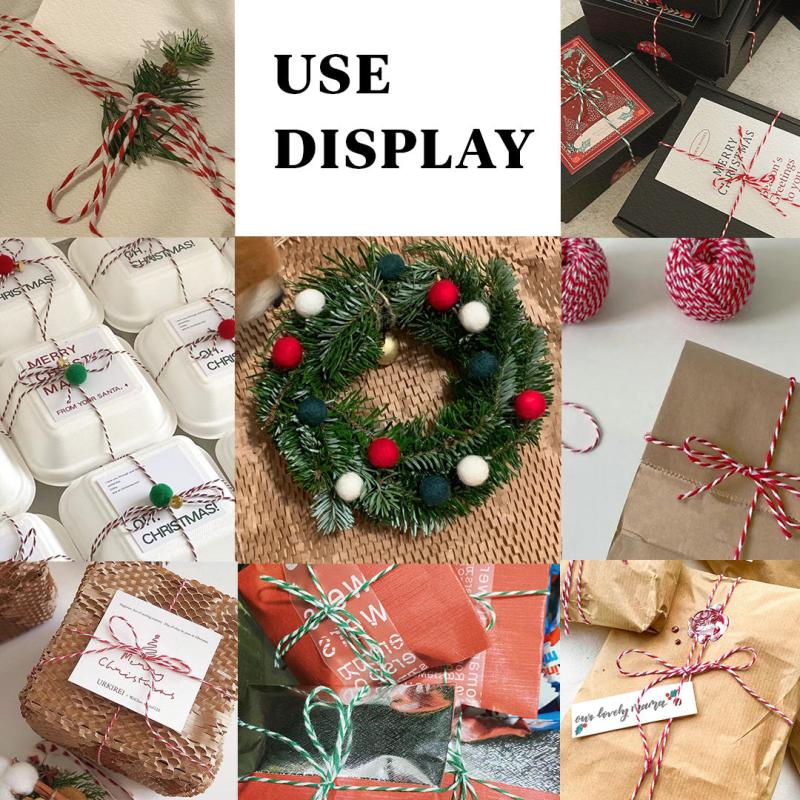 Colorful Cotton String Balls for Christmas Gift Wrapping