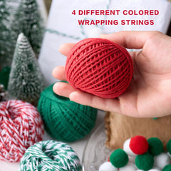 Colorful Cotton String Balls for Christmas Gift Wrapping