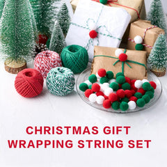 Colorful Cotton String Balls for Christmas Gift Wrapping