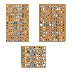 Mini Silver Alphabet Number Stickers For Nail Art Epoxy Crafts