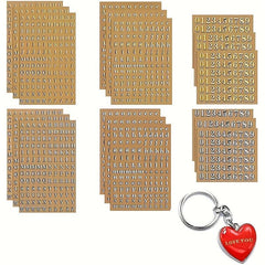 Mini Silver Alphabet Number Stickers For Nail Art Epoxy Crafts