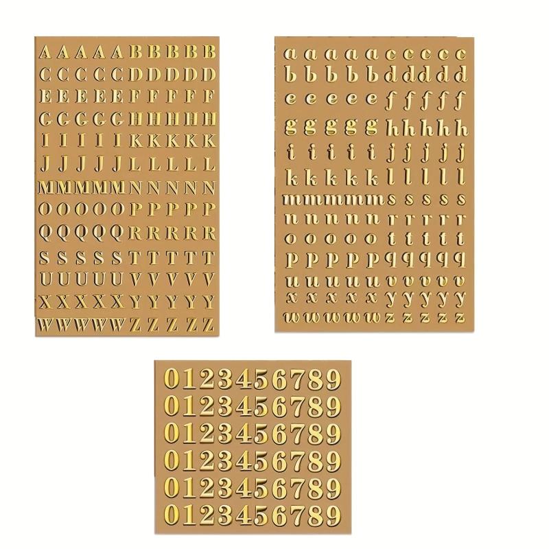 Mini Silver Alphabet Number Stickers For Nail Art Epoxy Crafts