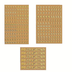 Mini Silver Alphabet Number Stickers For Nail Art Epoxy Crafts