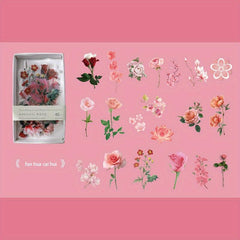40pcs Floral & Plant Washi Paper Stickers DIY Scrapbook Album Decoration