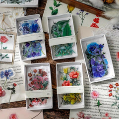 40pcs Floral & Plant Washi Paper Stickers DIY Scrapbook Album Decoration
