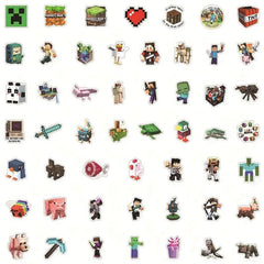 50pcs Cartoon Pixel Game Series Stickers for Laptop Motorcycle Cup Waterproof