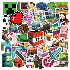 50pcs Cartoon Pixel Game Series Stickers for Laptop Motorcycle Cup Waterproof