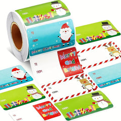 500pcs Christmas Holiday Roll Stickers Gift Series Self adhesive Labels