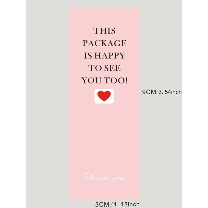 32pcs Modern Heart & Slogan Gift Wrapping Sticker For Home Party