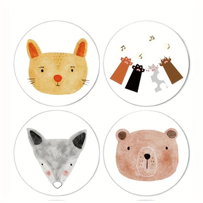 500pcs Cartoon Animal Reward Stickers for Kids & Teachers