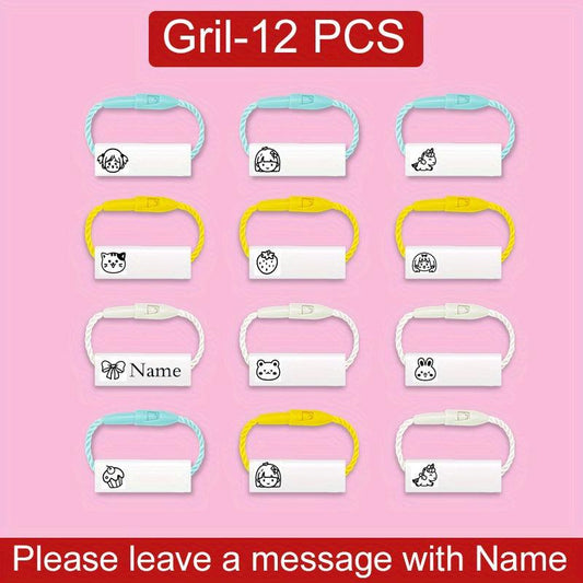 Customized Name Pendant Stickers - Pack of 12-24 - School Supplies Shoes