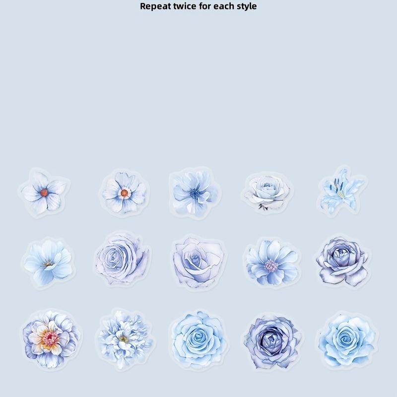 30pcs Flower Dream Series Vintage Notebook DIY Sticker Pack