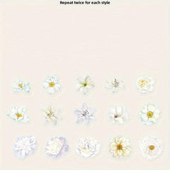 30pcs Flower Dream Series Vintage Notebook DIY Sticker Pack