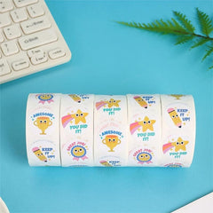 500pcs Cartoon Reward Stickers Praise Stickers 4 Designs DIY Materials