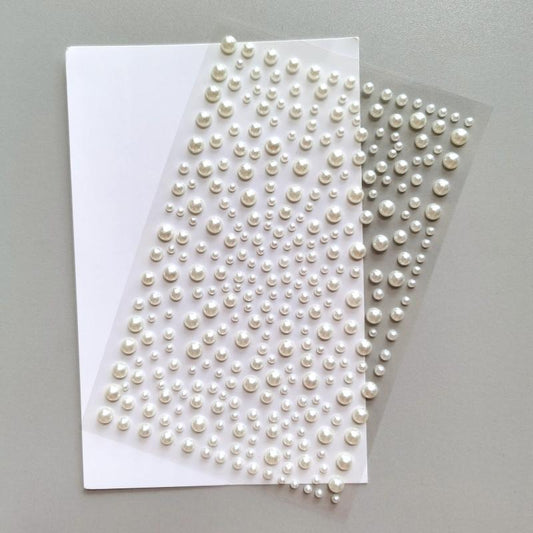 Pearl Sticker Flat Back 3mm for Makeup Nail Art DIY Crafts Scrapbooking