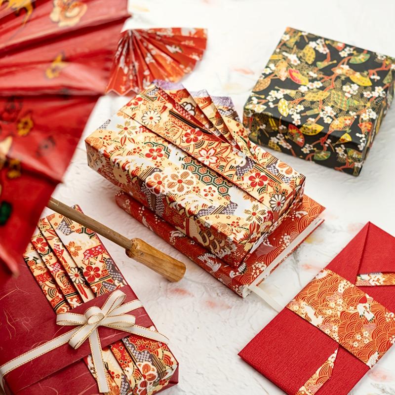 Colorful Antique Pattern Gift Wrapping Paper DIY Craft Supplies