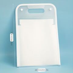 A4 Macaron Vertical Binding File Bag Document Folder 13 Grid Portable