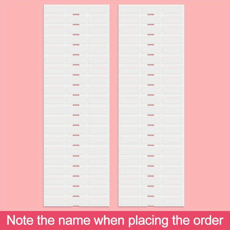 30 Custom Transparent Name Stickers Cartoon Design MEDIUM 3x1 Waterproof Labels