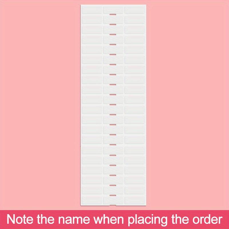 30 Custom Transparent Name Stickers Cartoon Design MEDIUM 3x1 Waterproof Labels