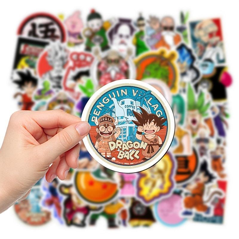 50pcs Dragon Anime Waterproof Stickers DIY Handcraft Decoration Material