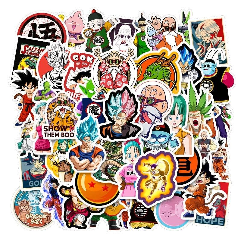 50pcs Dragon Anime Waterproof Stickers DIY Handcraft Decoration Material