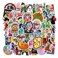 50pcs Dragon Anime Waterproof Stickers DIY Handcraft Decoration Material