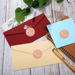 500 Pcs 1 Inch Thank You Stickers Roll for Small Business