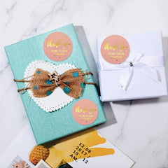 500 Pcs 1 Inch Thank You Stickers Roll for Small Business