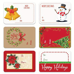 Christmas Holiday Gift Series Sticker Label 250 Roll 5 7