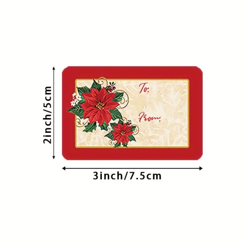 Christmas Holiday Gift Series Sticker Label 250 Roll 5 7
