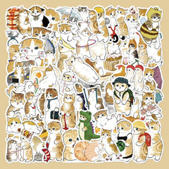 50pcs Cartoon Kitten Series Waterproof Stickers DIY Creative Decoration