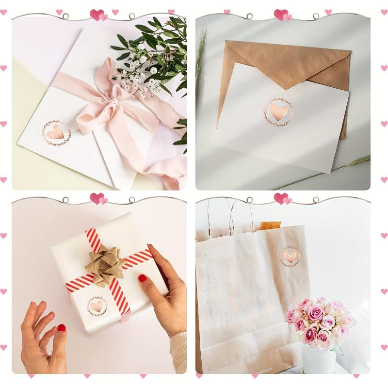 Heart Shaped Envelope Seal Love Sticker Transparent Hot Gift Bag Sticker