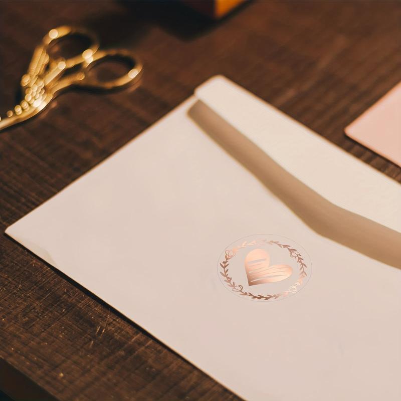 Heart Shaped Envelope Seal Love Sticker Transparent Hot Gift Bag Sticker