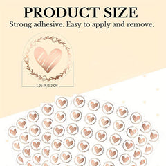Heart Shaped Envelope Seal Love Sticker Transparent Hot Gift Bag Sticker