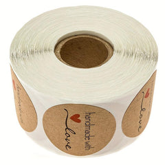 500pcs Cowhide Baking Decoration Round Stickers Sealing Labels