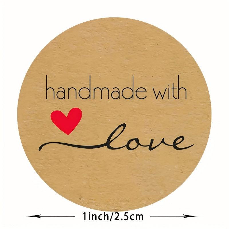 500pcs Cowhide Baking Decoration Round Stickers Sealing Labels
