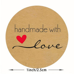 500pcs Cowhide Baking Decoration Round Stickers Sealing Labels