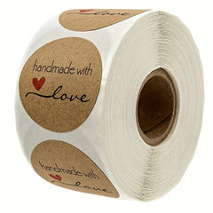 500pcs Cowhide Baking Decoration Round Stickers Sealing Labels
