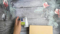 500 Christmas Square Sticker 1.5x1.5 Inches Self-adhesive Decoration