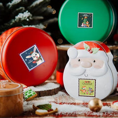 500 Christmas Square Sticker 1.5x1.5 Inches Self-adhesive Decoration