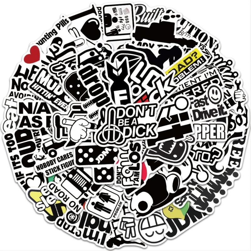 50pcs JDM Graffiti Stickers Waterproof DIY Decoration Materials