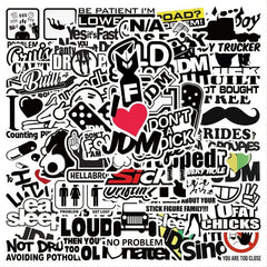50pcs JDM Graffiti Stickers Waterproof DIY Decoration Materials