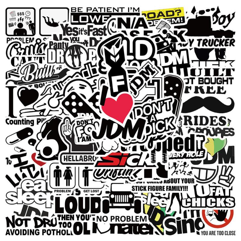 50pcs JDM Graffiti Stickers Waterproof DIY Decoration Materials