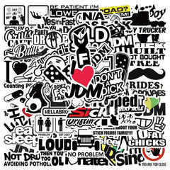 50pcs JDM Graffiti Stickers Waterproof DIY Decoration Materials
