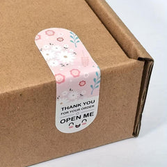 100pcs Floral Thank You Sticker Pack for Small Business