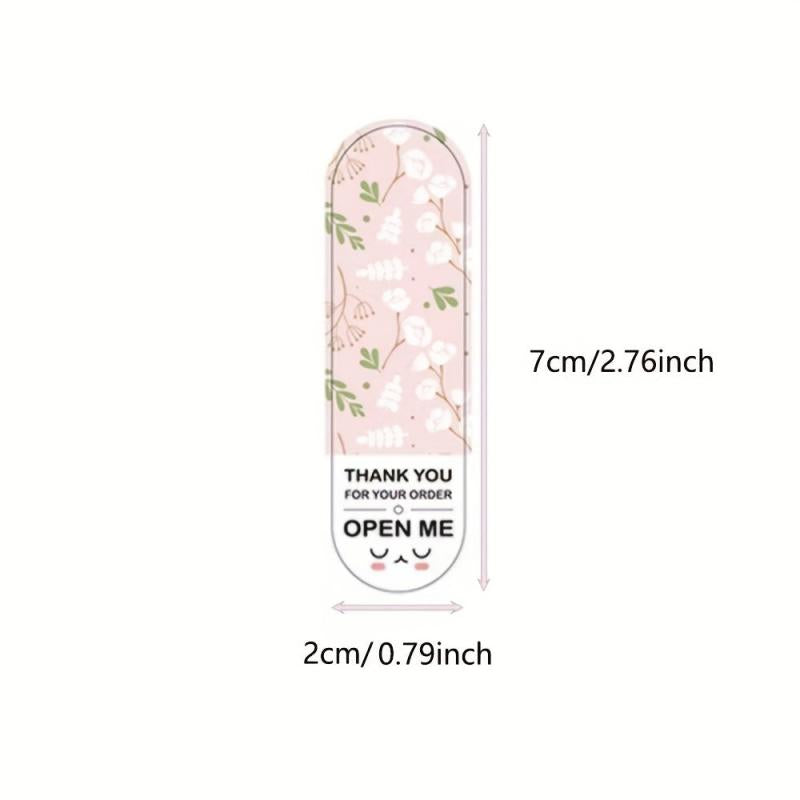 100pcs Floral Thank You Sticker Pack for Small Business