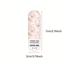 100pcs Floral Thank You Sticker Pack for Small Business